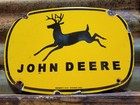 Vintage John Deere Porcelain Sign Old 1963 Farm Tractor Equipment Barn Veribrite