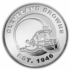 Nfl Cleveland Browns 1 Oz Silver Round  w box 