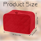 2-slice Toaster Cover Quilted Red Universal Bread Machine Appliance Protector