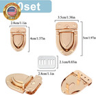 10 Sets Tuck Lock Clasp Catch  Light Gold Purse Hardware Purse Twist Lock Fasten