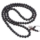 Black Ebony Wood 108 Tibetan Buddhist Mala Bracelet Beaded Prayer Bead 6mm 