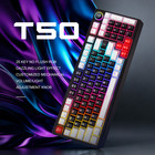 Mechanical Gaming Keyboard Blue Switch Rgb Led Backlit 98-key Wired Pc Laptop