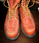Vintage Red Wing 404 Style Moc Toe Supersole Work Boots Brown Leather Size 11d