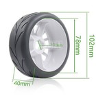 4pcs 1 8 Rc On-road Tires 15-spokes Rc Wheel And Tires 17mm Hex Hub Fit For 1   