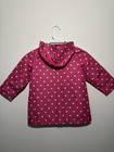 Gymboree Girls Black   White Polka Dot Rain Coat With Purple Lining Size 2t -3t 