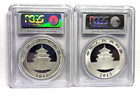 2011 And 2013 10 Yn First Strike Pcgs Ms70  999 Silver China Pandas  set Of 2 