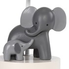 Lambs   Ivy Me   Mama White gray Elephant Nursery Lamp With Shade   Bulb