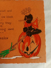 Antique Vintage Halloween Greeting Card With Envelope  Unused Halloween Ephemera