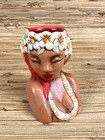 Hula Girl Tiki Mug Maka Tiki Hawaiian Flower Girl 6  Tall Handmade In Italy New
