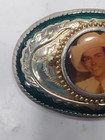 Vintage Hank Williams Picture Belt Buckle Oval Shape Made In Usa Pre Owned
