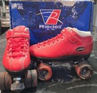 Riedell Diablo Red Speed Derby Roller Skates Dumy999 Size 8