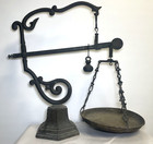 Antique Brass Balance Scale Marked Mdxl Verdigris Patina 10lb Heavy
