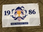 Vintage 1986 Pacific Cup Flag - 15 x24  Nautical Sailing Yacht Club - Rare