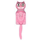 Pink Satin Miss Kitty Cat Clock  3 4 Size  12 75  Usa Made Free Battery Kit Cat