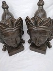 Beautiful Shiva Head Hinduism Intricate Bookends wall  decor