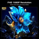 Native 1080p Bluetooth Projector  Home Theater Movie Mini Portable Projector    
