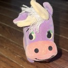 Dakin Dream Pets Purple   Pink Polka Dot Horse Plush Vintage 1971 Mpn 118