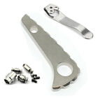 Titanium Deep Carry Pocket Clip   Back Spacer   Screw Kit For Spyderco Pm2 Eob