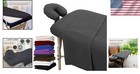 100  Cotton Flannel Massage Table Sheets Set - Charcoal Grey
