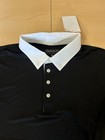 Ovation Men s Classic Short Sleeve Polo Show Shirt Black   White Medium 
