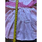 Vintage Handmade Girls Pink Embroidered Rose Dress 50s 60s Party Full Skirt 24l