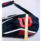 Wilson Street Tennis Racquet Bag Black Red White Shoulder Strap Racket Case