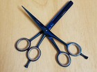 6 Inch Blue Professional Salon Hair Cutting Scissors Thinner Barber Shears Set