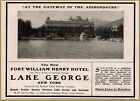 1904 B  New Fort William Henry Hotel Lake George Photo Adirondack Gateway Ad