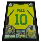 Pele Autographed Signed Brazil World Cup Jersey Custom Framed W  Beckett Bas Coa