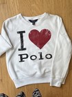 Polo Ralph Lauren 2 Pc  Set Girl Large  12-14 White Winter Polo Bear Euc