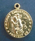 Usmc Marine Corps Globe   St  Christopher Gold Tone Charm