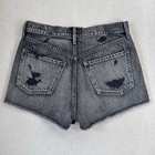 Agolde Jaden Distressed Cut Off Denim Shorts  Size 29  Black 