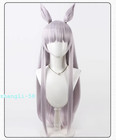 Umamusume  Pretty Derby Gold Ship Cosplay Wigs Long Sliver Grey Straight Wig Hot