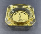 Vintage Lucky Casino Downtown Las Vegas Mr Lucky Glass Ashtray Nevada Mcm Retro