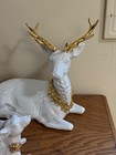 Traditions Three Piece Porcelain Deer Family Set Christmas Decor In Box Vintage