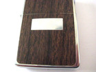 Vintage 1975 Zippo Lighter - Wood Grain   Chrome Good Used Condition