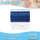 Tulle Fabric Rolls 6  By 50 Yards Fabric Spool Tulle For Diy  Dark Blue