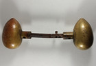 Antique   Unusual Egg   Teardrop Shaped Brass Or Bronze Doorknobs  Door Knobs