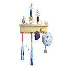 Yeeyaya Handmade Wall-mounted Softball baseball Storage Rack     2 Tiers  Holds 11