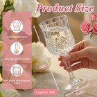 Pinkunn 12 Pcs 7 Oz Plastic Wine Glass Drinking Goblets  Clear