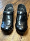 Dansko Xp Size 6 5 Black Leather Slip On Comfort Shoes Clogs Nursing Eu 37