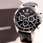 Seiko Black Dial Chronograph Men S Wristwatch 1324 