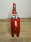 Nils Olsson 6  Hand Painted Red Dala Horse Sweden Wood Art With Label 