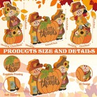 3 Pcs Vintage Fall Scarecrow Decor 5 7 X 3 6 Inch Orange