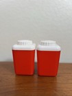 Vintage Lustro Ware Red White Salt Pepper Shakers Mid Century Plastic 1950 1960