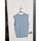 Turnbury 100  Extra Fine Marino Wool Men Small Pastel Light Blue Sweater Vest