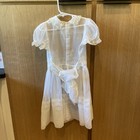 Vintage Girls  Party Dress 5 6    Sheer Overdress Ivory