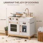 Robud Pretend Play Kitchen Wooden Toy Set For 3  Kids With Ice Maker And Oven