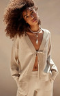 New Free People Oatmeal Heather Solar Sweater Pants Set Sz M