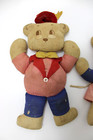 Antique Vintage Primitive Rag Doll Bears Family Set Of 3 Dolls